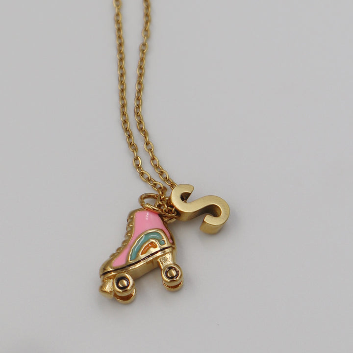 RollerFit - Roller Skate Pendant Charm - Gold