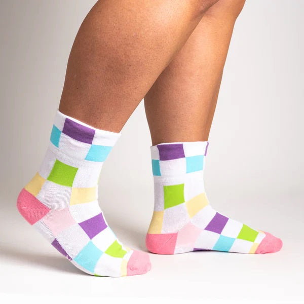 Sock It To Me - Turn Cuff Crew Socks - Check You Out