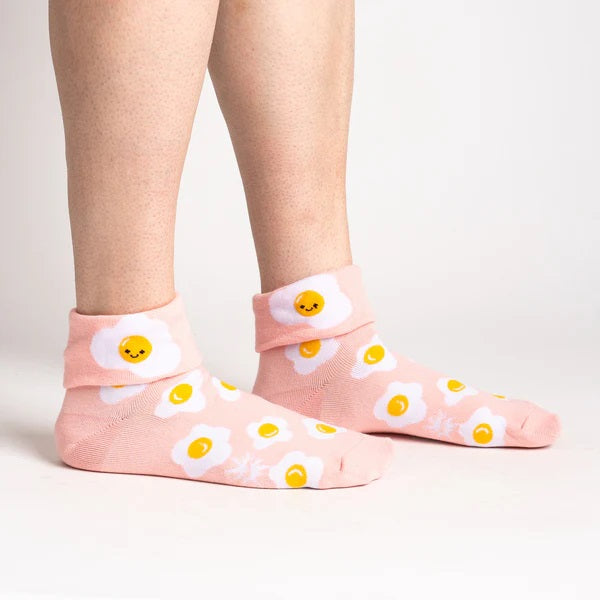 Sock It To Me - Turn Cuff Crew Socks - Sunny Side Up