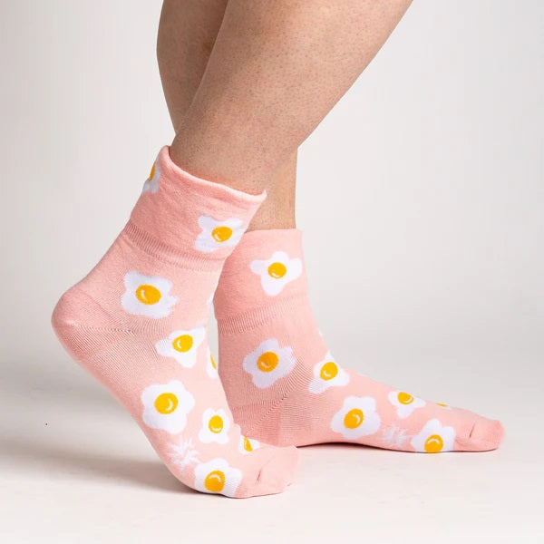 Sock It To Me - Turn Cuff Crew Socks - Sunny Side Up