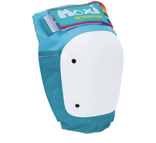Moxi Roller Skates x 187 Killer Pads Six Pack knee pad in Jade.