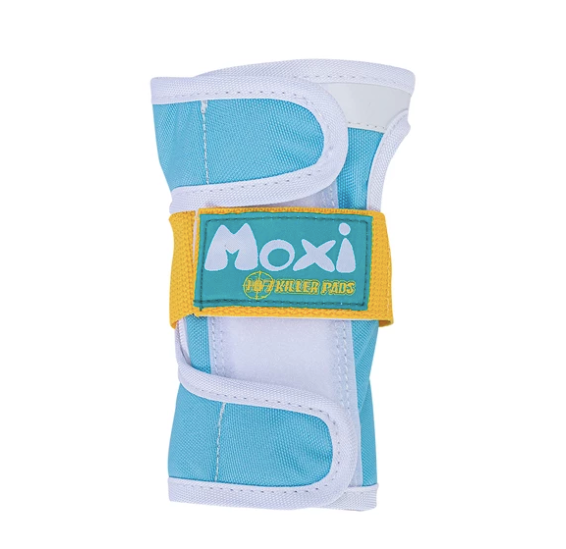Moxi Roller Skates x 187 Killer Pads Six Pack wrist guards in Jade.