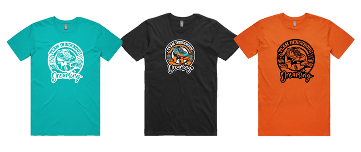 Team Indigenous Dreaming - Roller Derby Tee - Orange