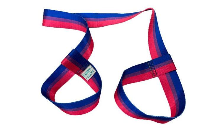 Derby Laces Skate Leashes in Bi Stripe.