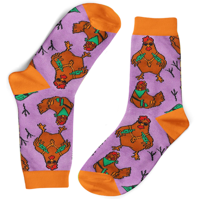 Funky Socks Co Gangsta Chickens socks. 