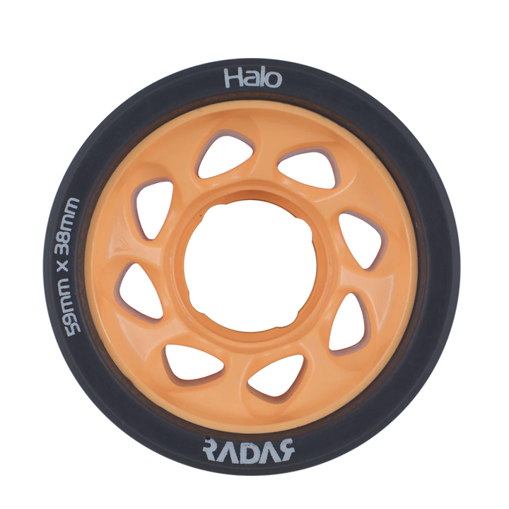 Radar Halo wheels in orange.