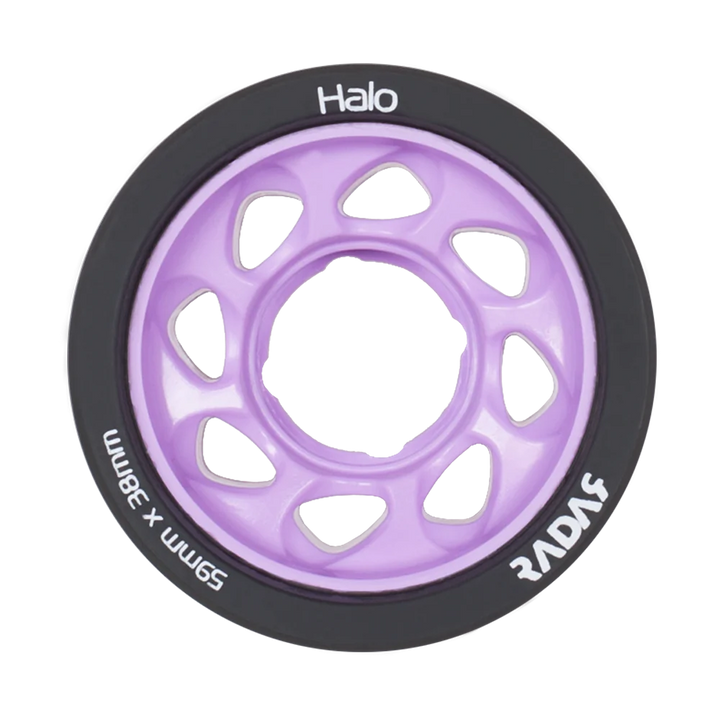 Radar Halo wheels in purple.