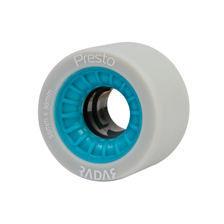 Radar Presto wheels in blue.