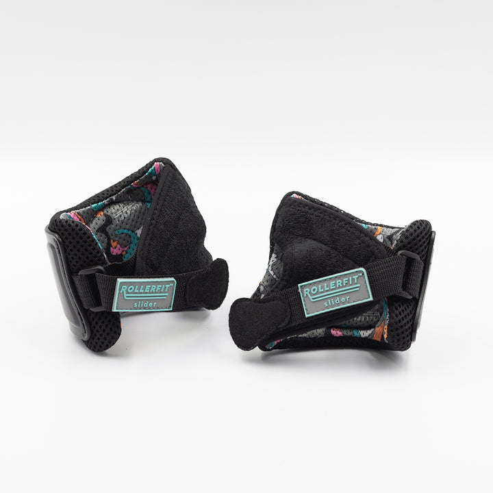 RollerFit Palm Sliders in Black.
