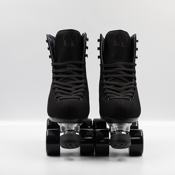 Chuffed Skates Wanderer roller skates in Vegan Black.