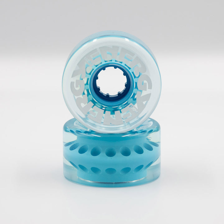 Radar Energy 57mm wheels in Clear Blue.