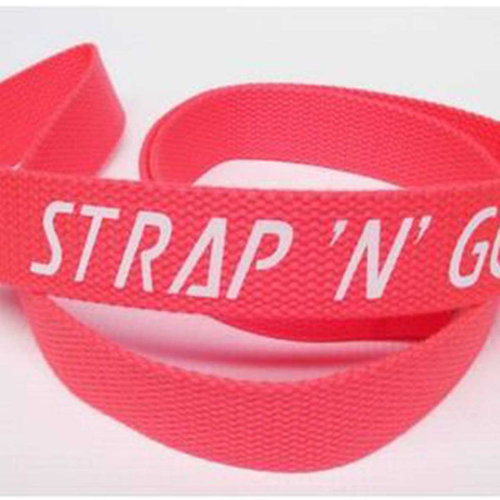 Strap N Go roller skate leash in coral.