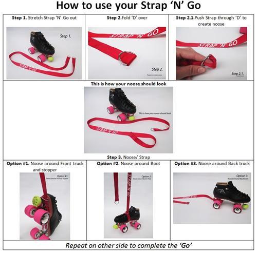 how to use your strap n go skate leash.