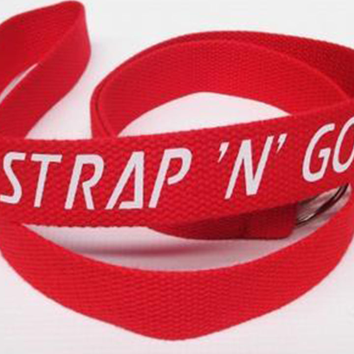Strap N Go roller skate leash in red.