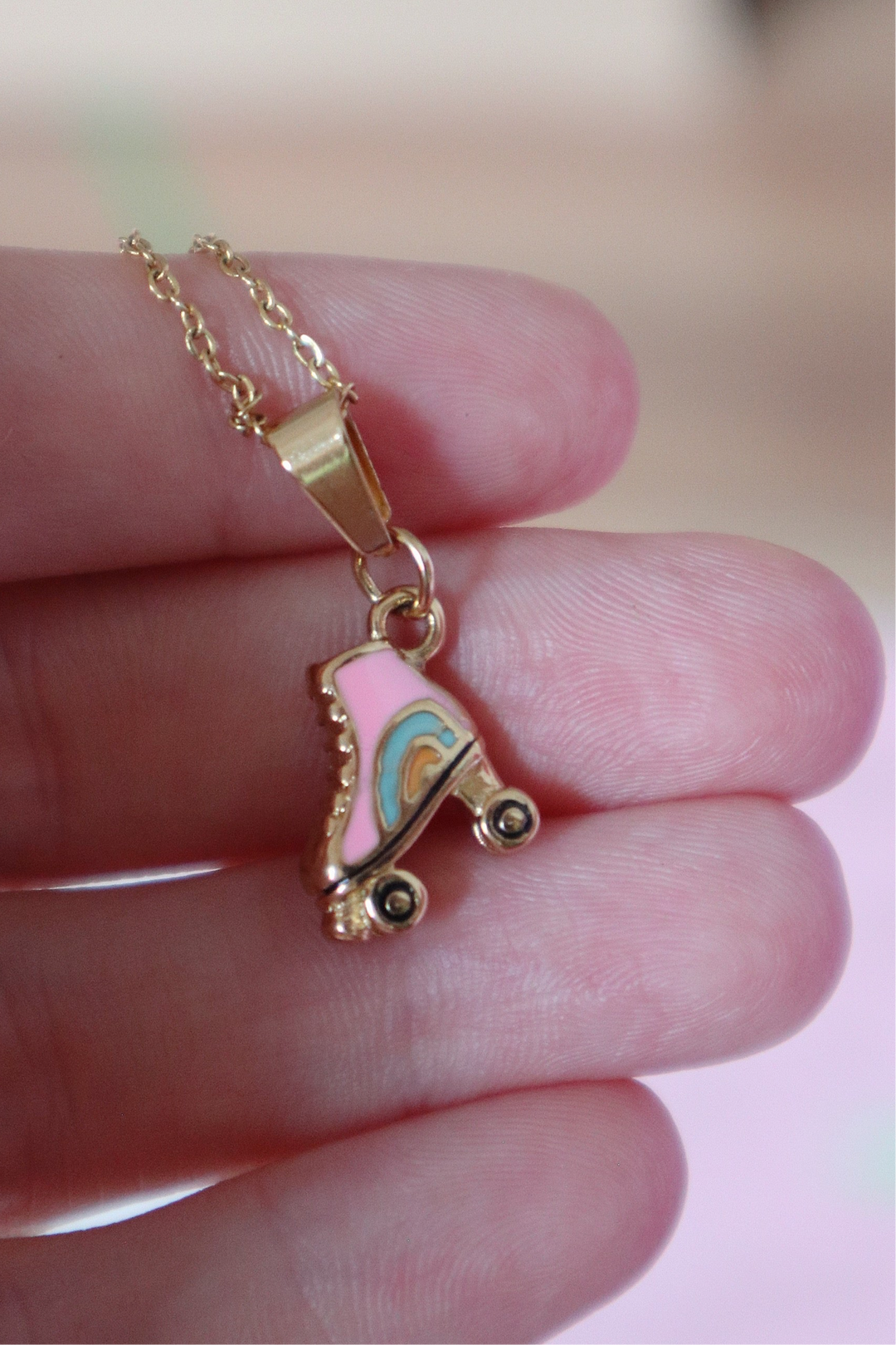 PRE-ORDER  - Roller Skate Pendant Charm - Gold