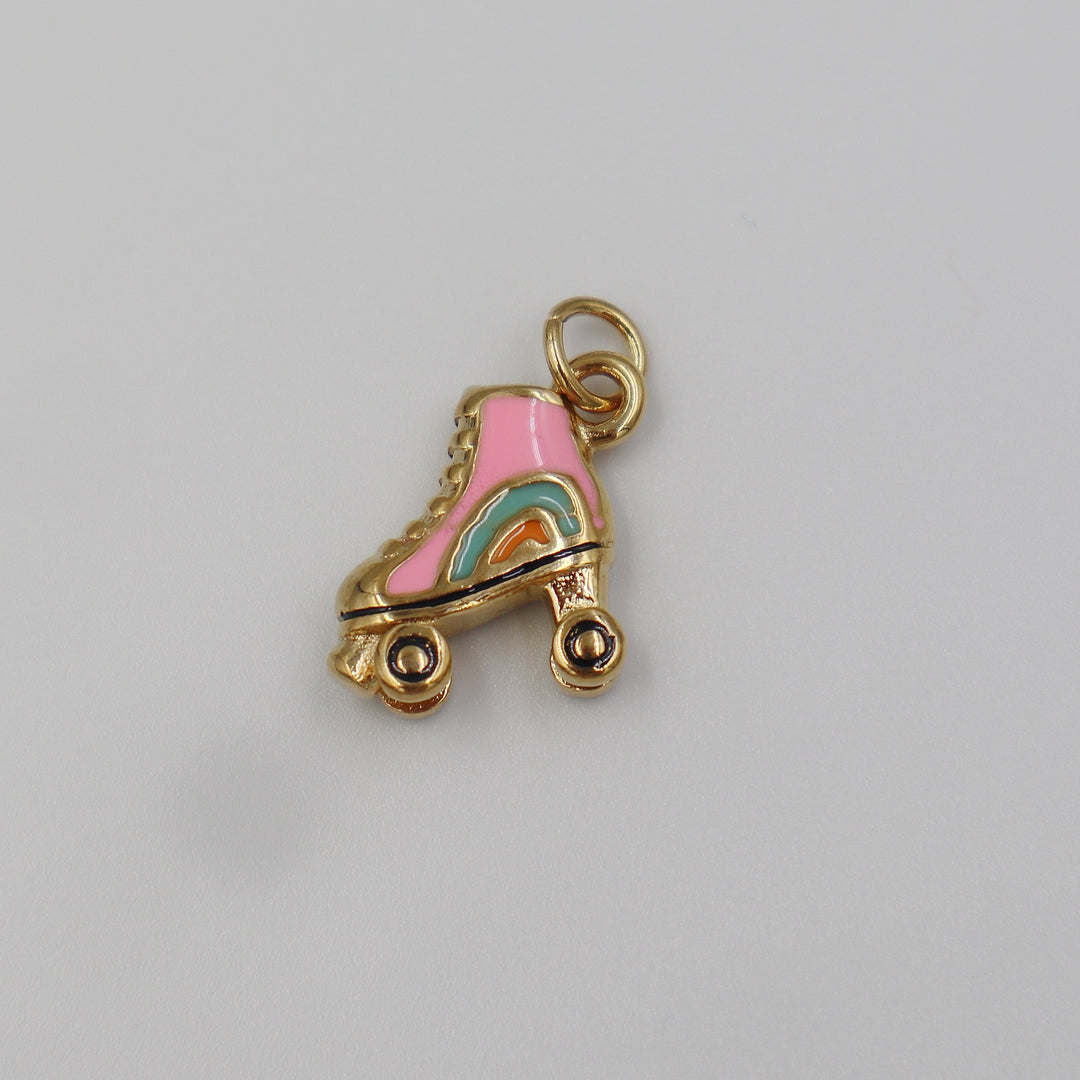 PRE-ORDER  - Roller Skate Pendant Charm - Gold