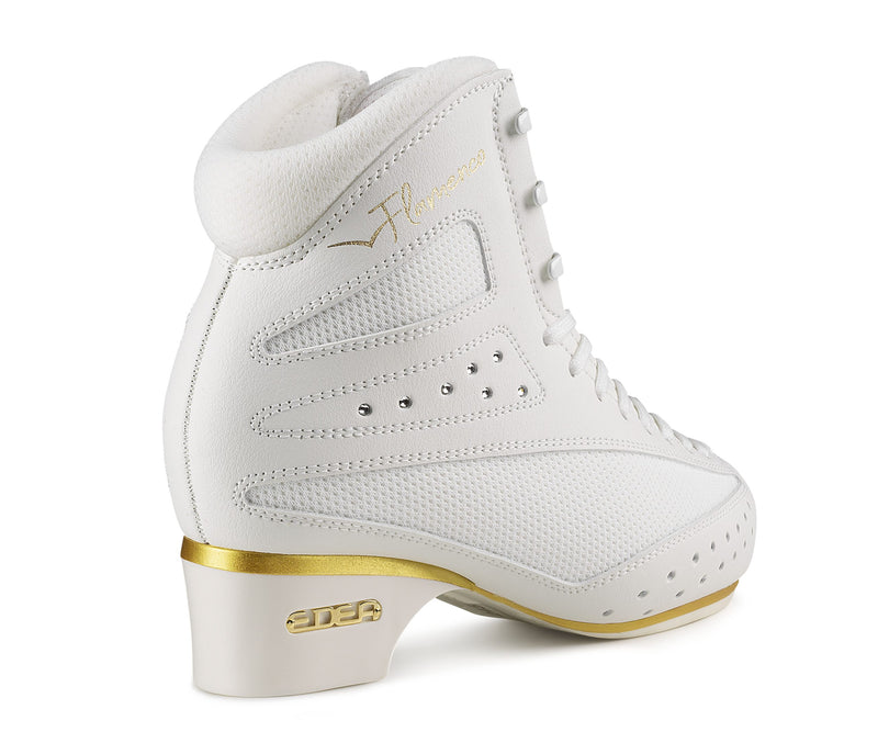 Edea roller skate boot Flamenco in white: back view
