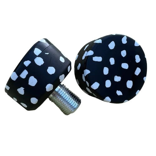 Muse Skate Co. Spotted Toe Stops in Black with White Spots