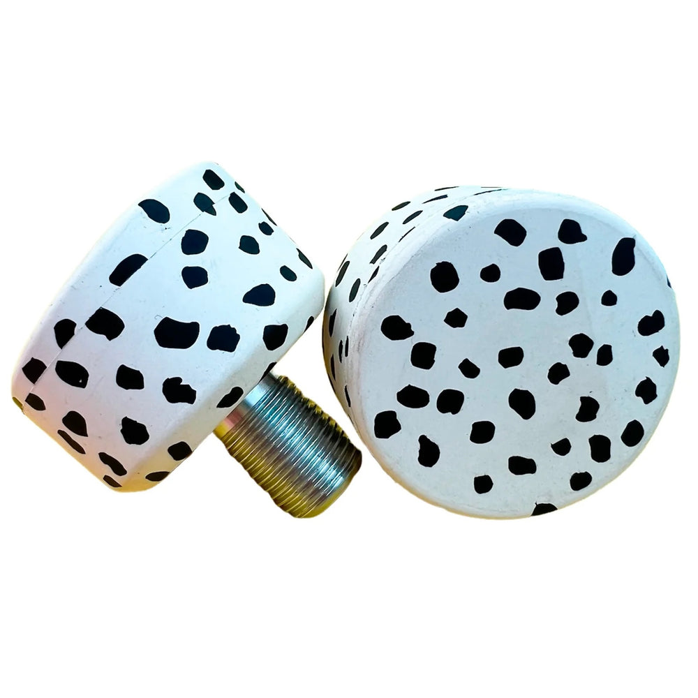 Muse Skate Co. Spotted Toe Stops in White with Black Spots