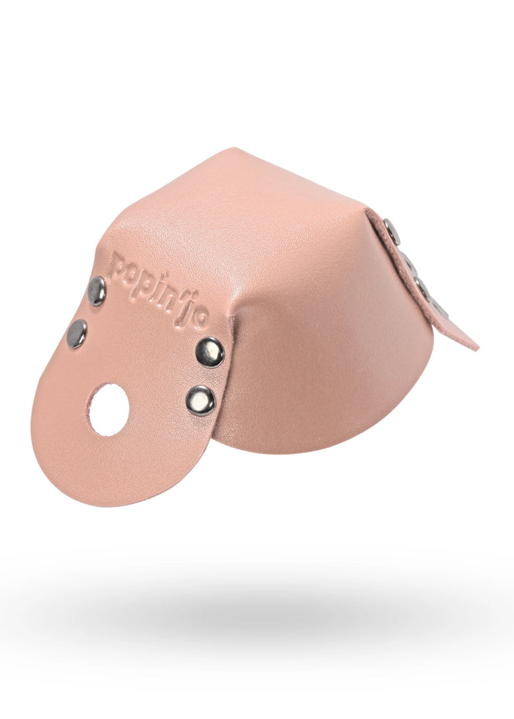 Vegan friendly leather toe guards by popin'jo in light pink.