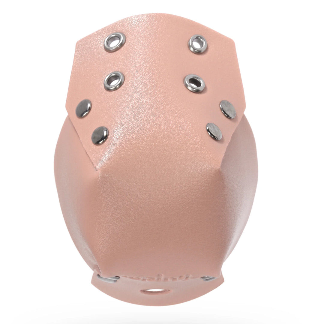 A vegan leather toe guard made by popin'jo to protect your roller skates.