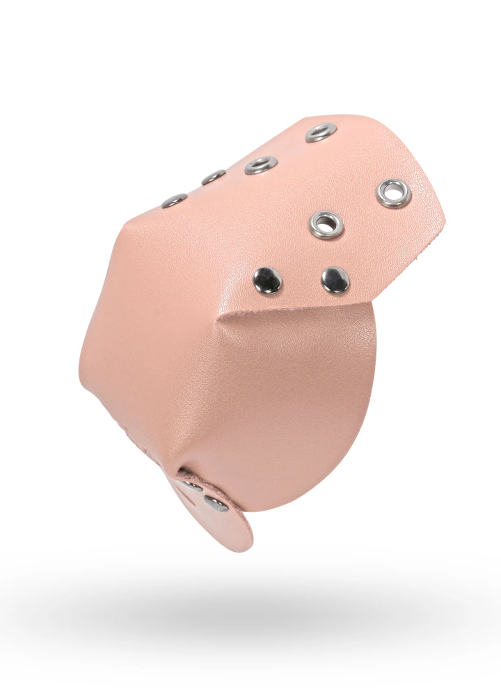 Vegan friendly leather toe guards by popin'jo in light pink.