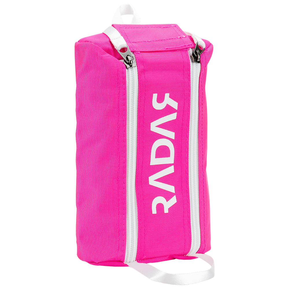 Radar Wheel bag in pink.