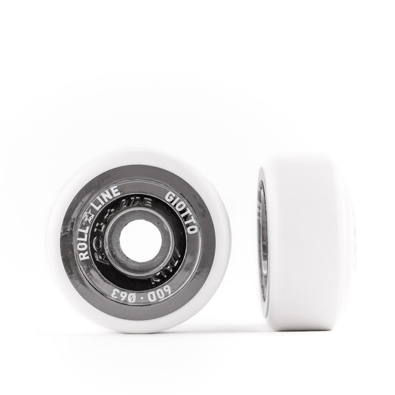 Roll-Line Giotto 63mm wheels in 60d white.