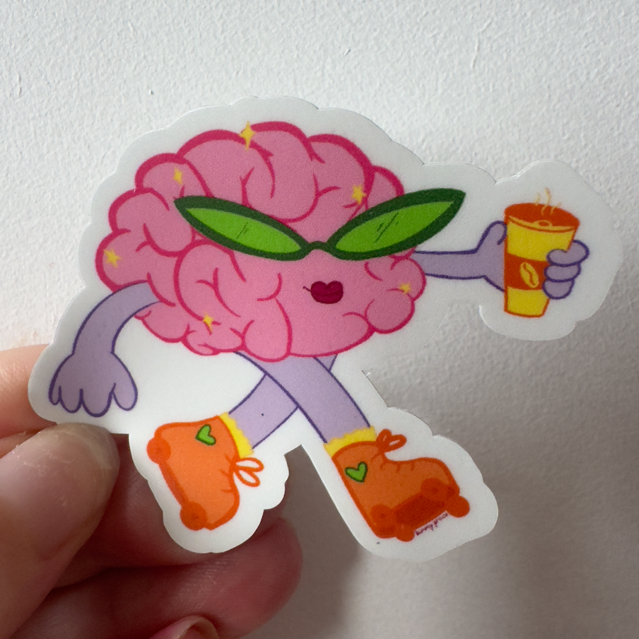 RollerFit - Skating on the Brain Sticker