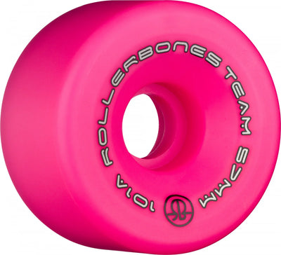 Rollerbones Team Logo roller skate wheels in hot pink