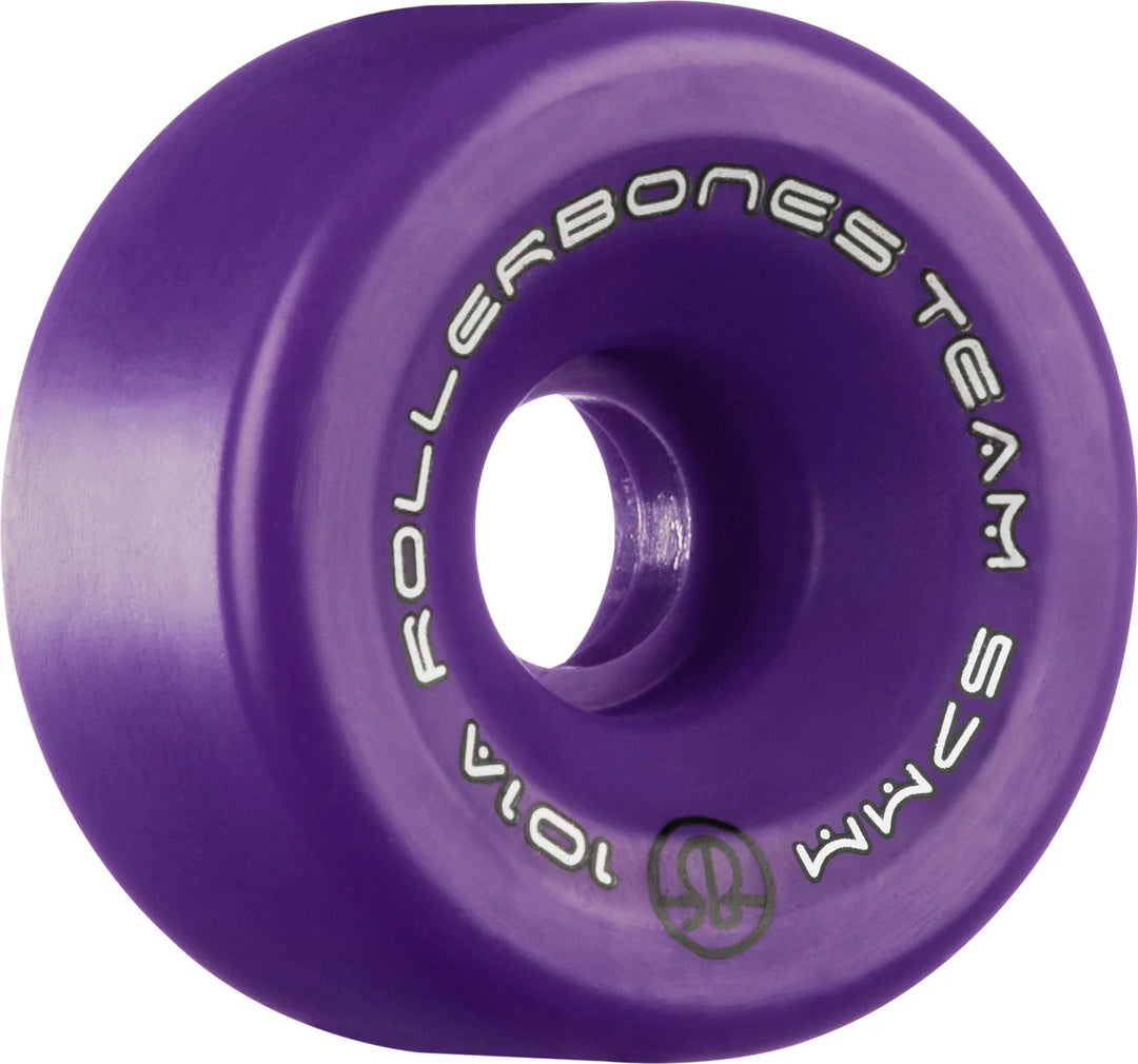 Rollerbones Team Logo roller skate wheels in dark purple