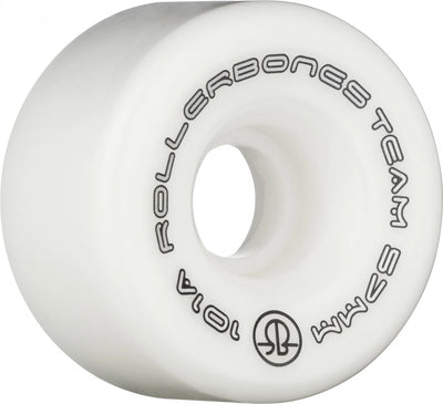 Rollerbones Team Logo roller skate wheels in white