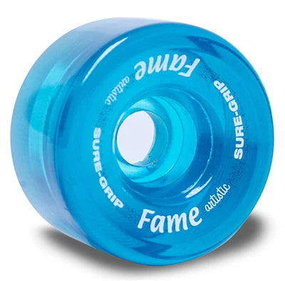 Sure-Grip Fame wheel in clear teal/blue