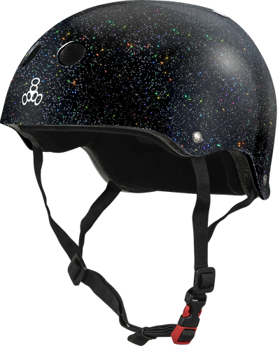 A black glitter helmet by Triple 8.