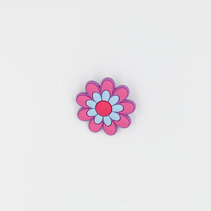 Croc charms designed for roller skaters. This design is the RollerFit flower..