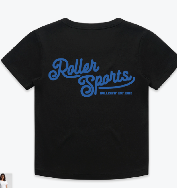 RollerFit - Roller Sports Baby Tee - Black