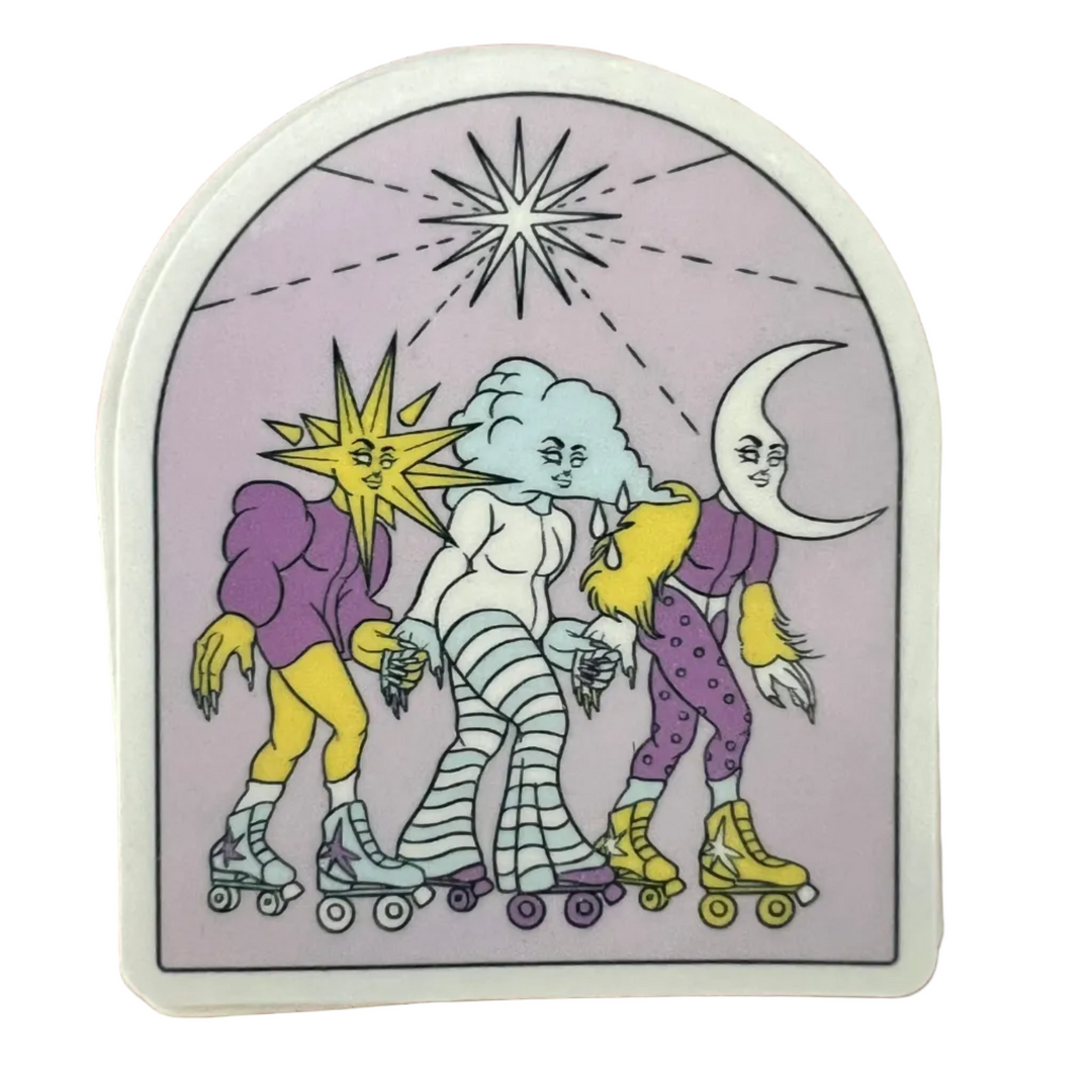RollerFit - Celestial Skater Sticker
