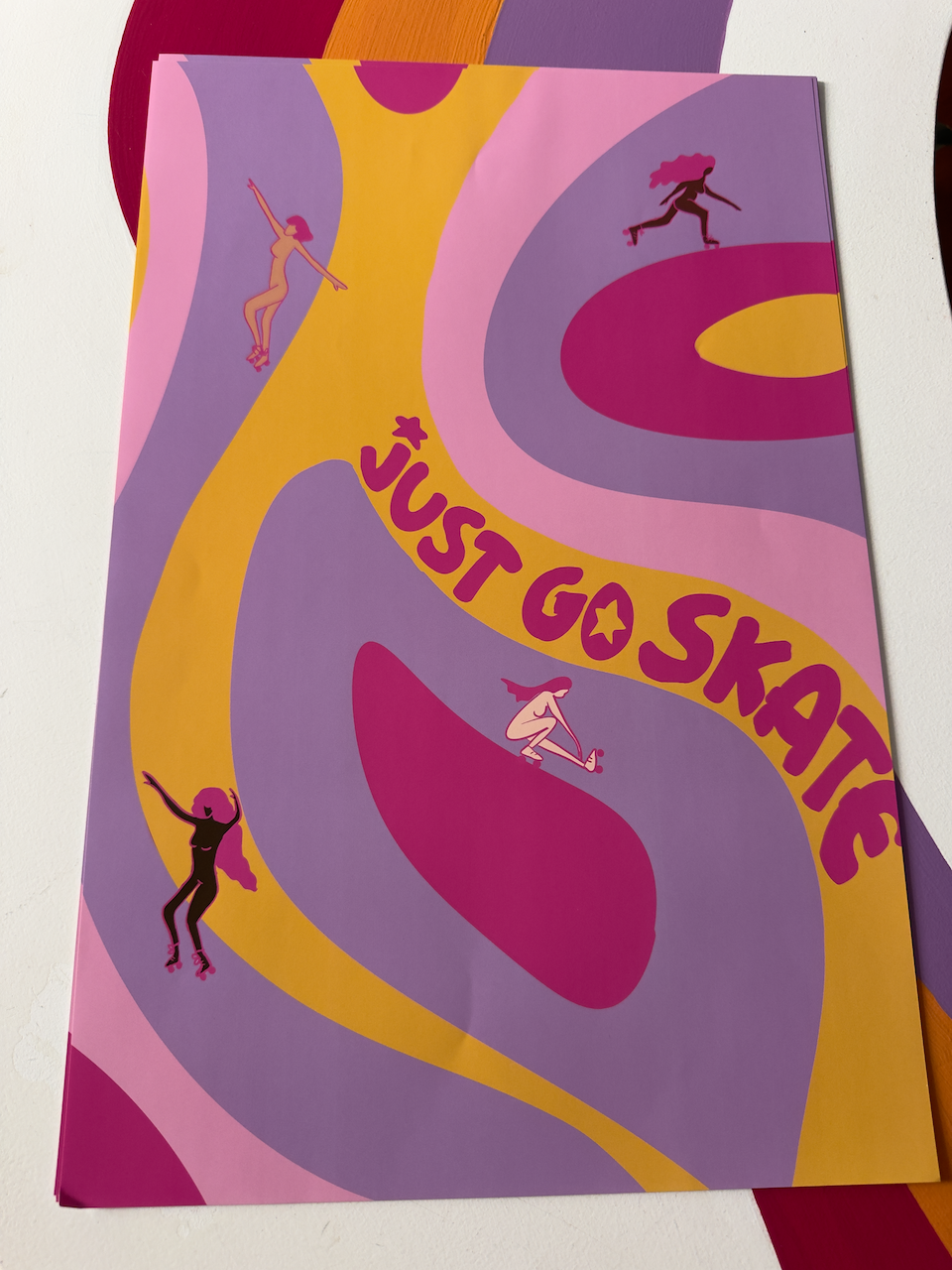 RollerFit - Just Go Skate Art Print
