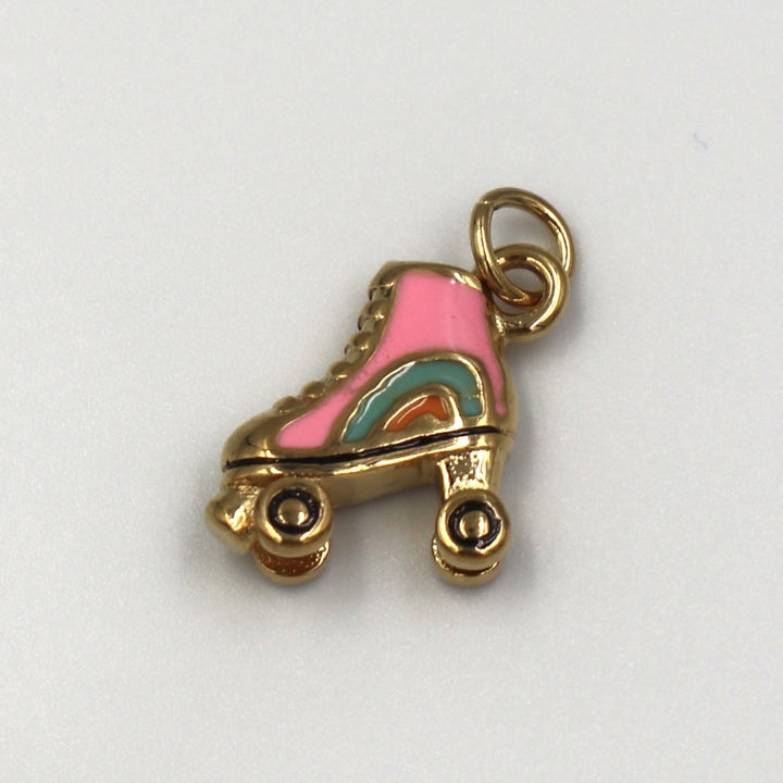 PRE-ORDER  - Roller Skate Pendant Charm - Gold