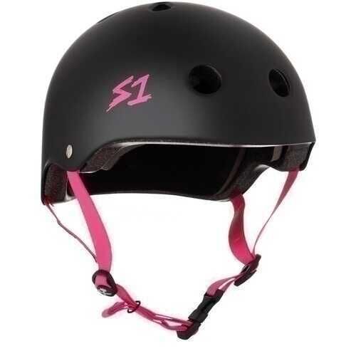 S-One - Lifer Helmets - Black Matte/Pink Straps - Small