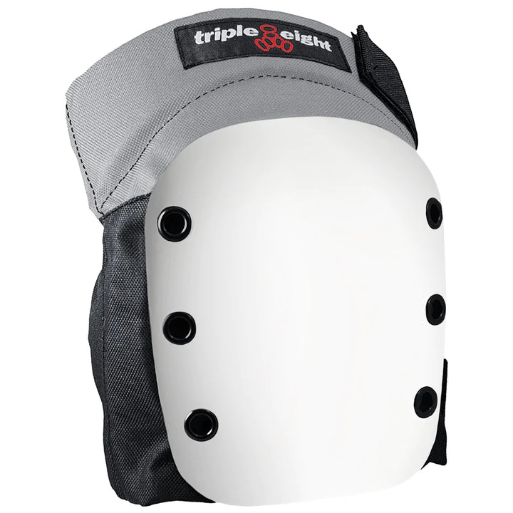 Grey Triple 8 Street knee pad with white cap