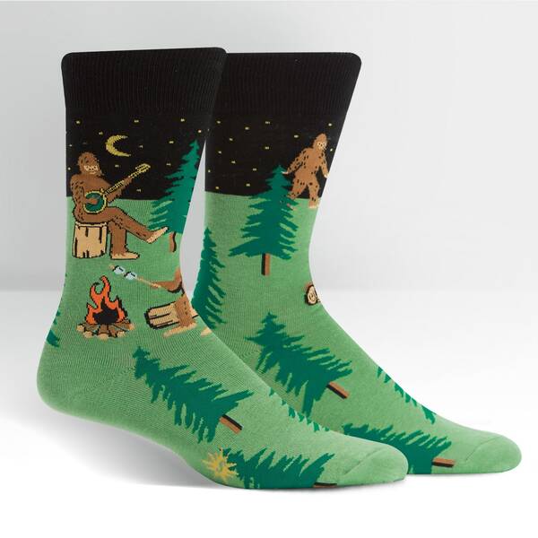 Sock It To Me - Mens Crew Sock - Sasquatch Camp Out