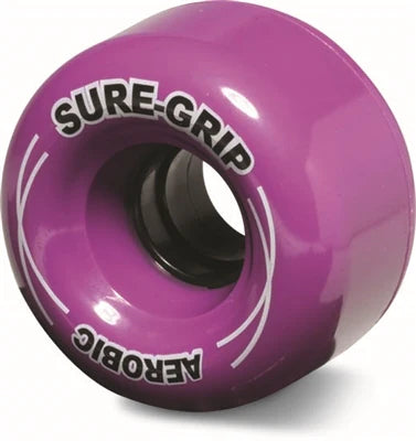 Sure-Grip aerobic roller skate wheel in purple.