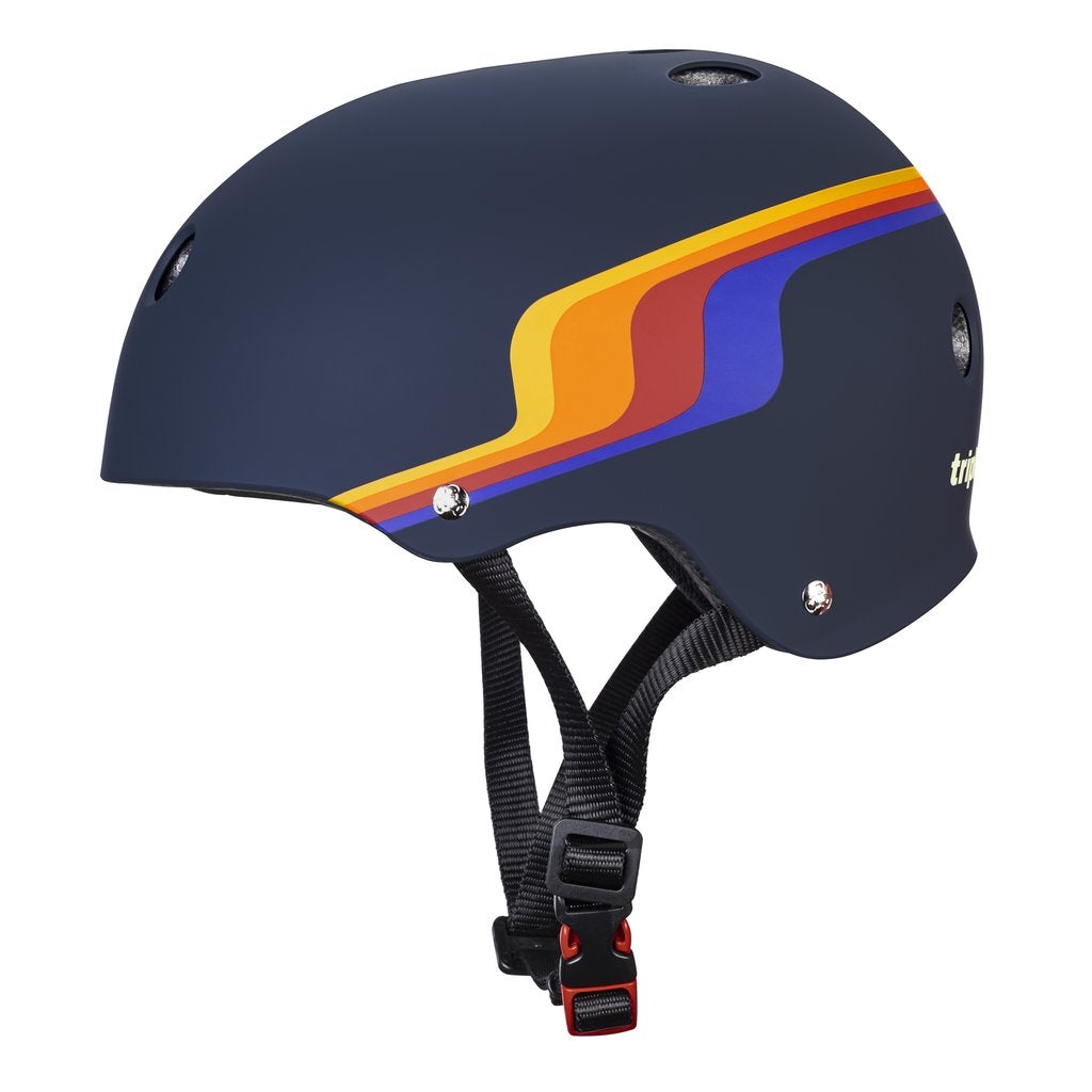 Triple 8 helmet with sunset beach design.