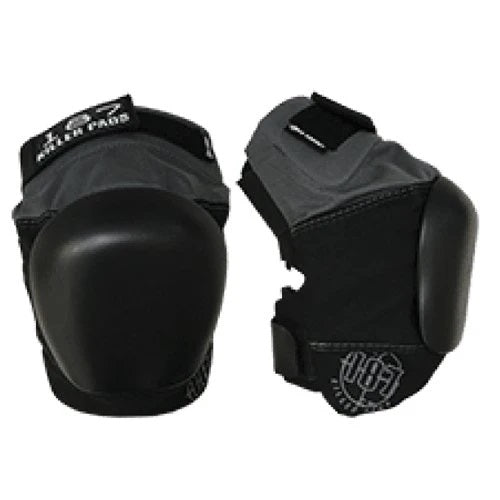 187 Killer Pads Pro Derby Knee Pads in Black with Grey.
