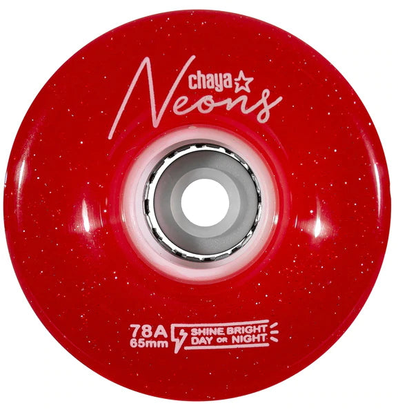 Chaya Neons Light Up Wheels in Red.