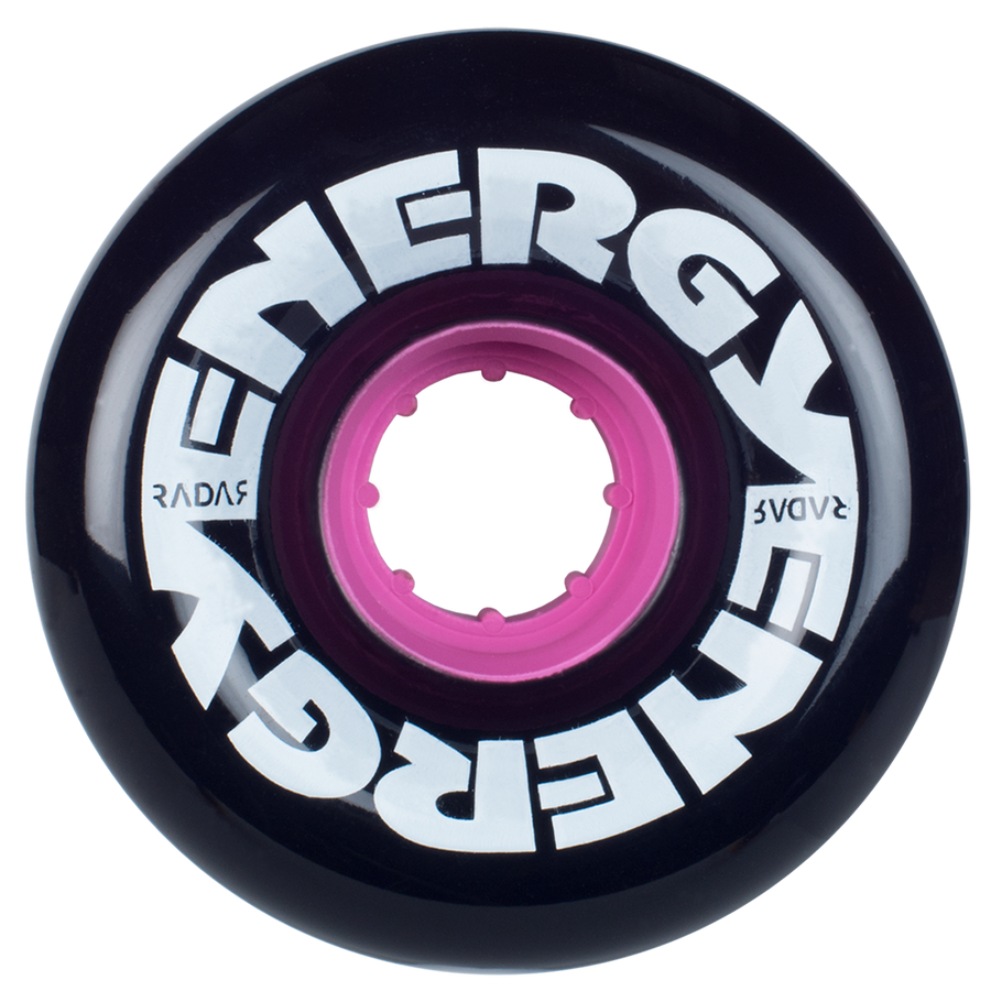 Radar Energy 65mm wheel in black.