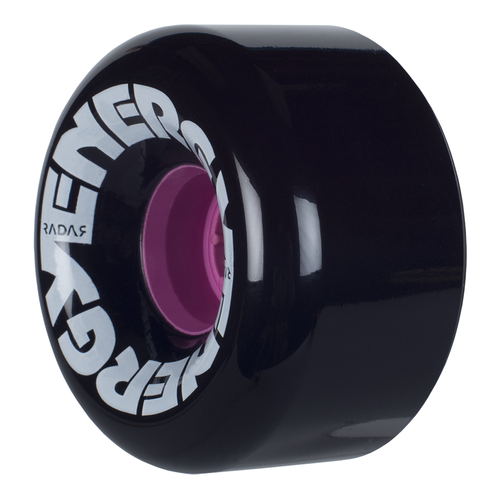 Radar Energy 65mm wheel in black.