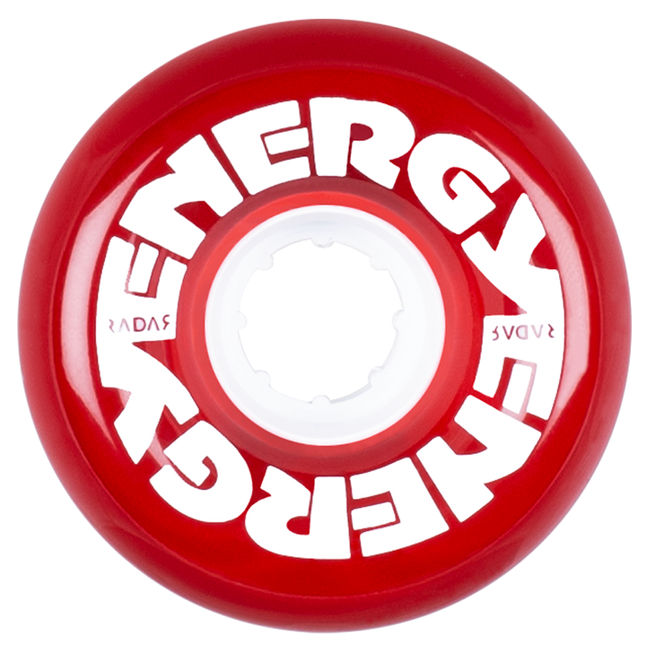 Radar Energy 65mm wheel in clear red.