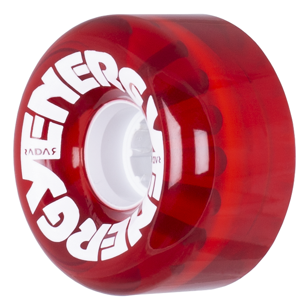 Radar Energy 65mm wheel in clear red.